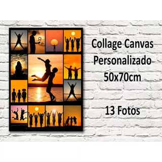 Cuadro Decorativo Canvas Collage 50x70cm - 13 Fotos