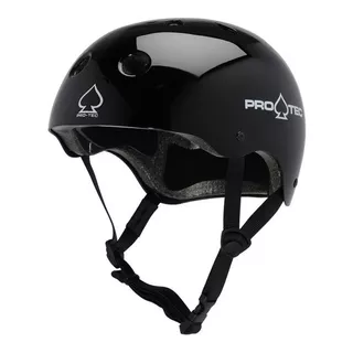 Casco Bici Pro Tec The Classic Bmx - Skate Style -full Salas Color Negro Gloss Talle M