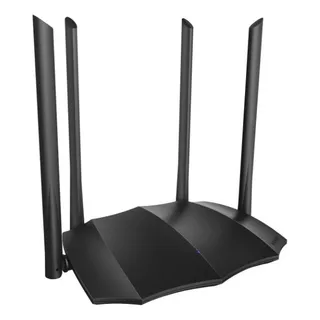 Router Repetidor Wifi Tenda Ac8 Rompemuros 4 Antenas Gigabit Color Negro