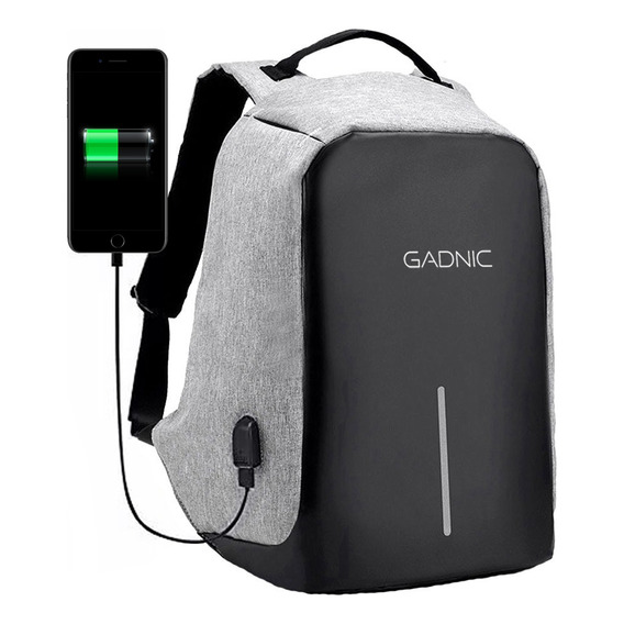 Mochila Antirrobo Hombre Mujer Carga Usb Gadnic Original