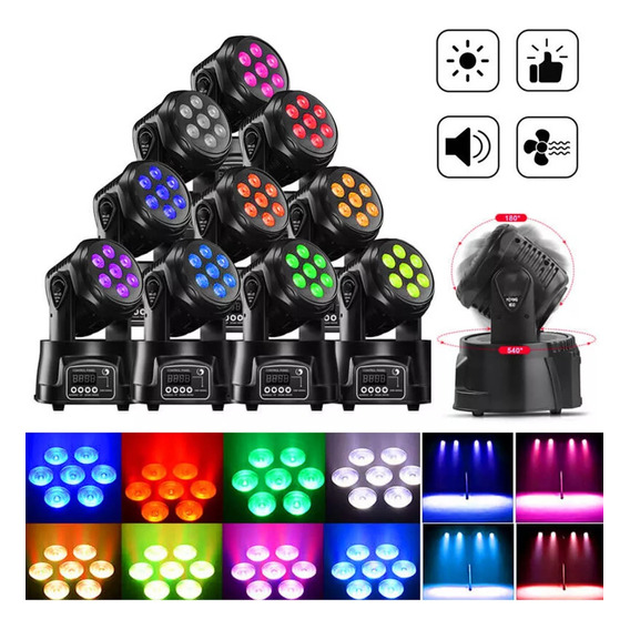 Efectos Luz Led Rgbw 150w Cabezal Movible Láser Dj Luces Dmx