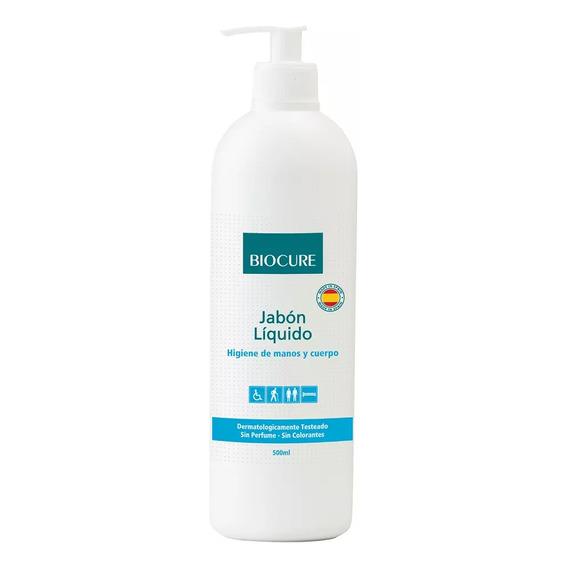 Jabon Liquido Premium Biocure 500ml Higiene Manos Y Cuerpo