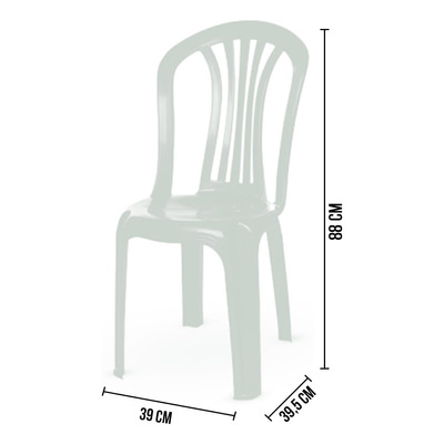Kit Com 6 Cadeira  Formosa Listras Plastex Reforçada Branca