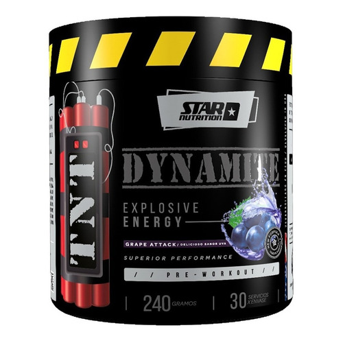 Tnt Dynamite Explosive Energy Star Nutrition X 240 Gr Pre Entreno Sabor Grape Attack