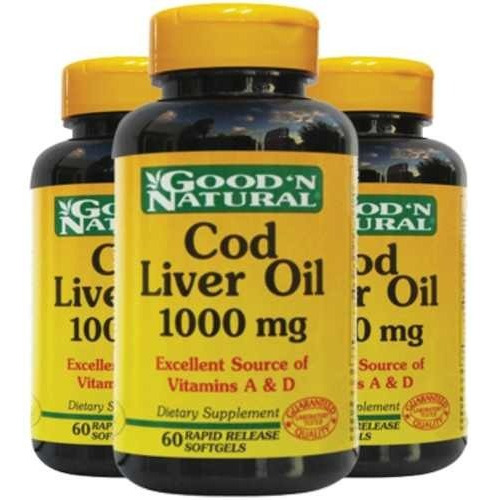 Suplemento en cápsulas de aceite de hígado de bacalao de Natural Life, ácidos grasos esenciales