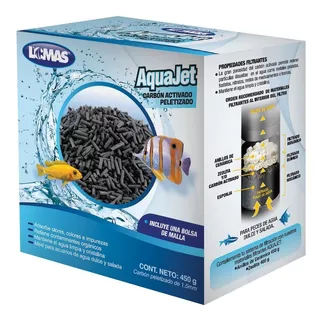 Carbon Activado Para Acuario 450 G 1.5 Mm Filtrante Pecera