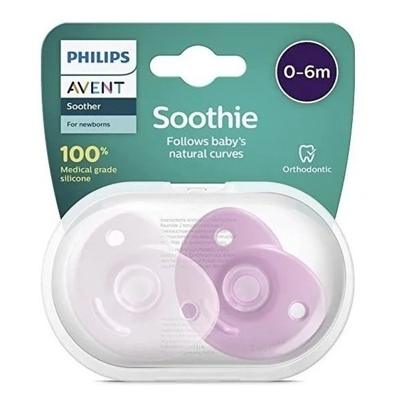 Chupete Philips Avent Soothie 0-6m 100 % Silicona Scf 099/22