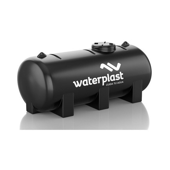 Tanque Horizontal 3000 Lt Waterplast Industrial Domiciliario Color Negro