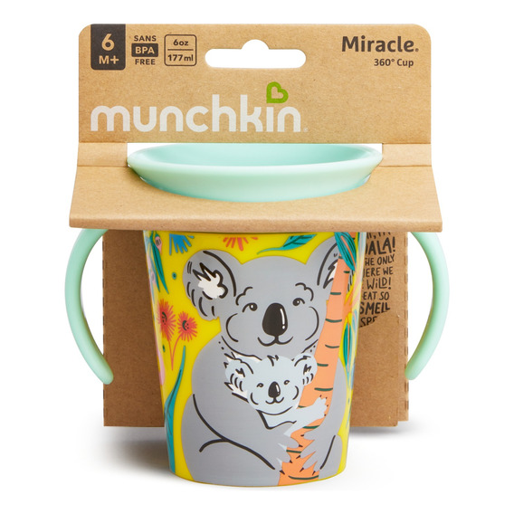 Vaso Antiderrame 360° Para Bebé Miracle Cup 6 Oz Koala Azul