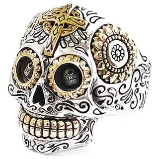 Anillos Esqueletos Calaveras Mexicana Plata Oro 32 Gramos