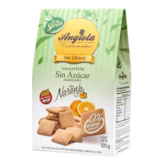 Galletitas Con Stevia Sabor Naranja Angiola Sin Tacc