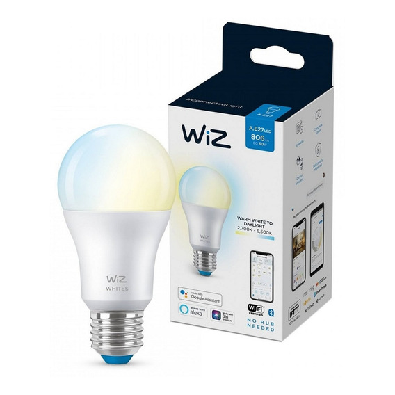 Pack 2 Lámparas Led Wiz Wifi Blanca Cálida O Fría 9w E27