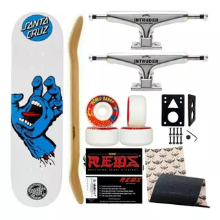 Skate Santa Cruz 8.25 Powerlyte Truck Intruder 149mm Roda Moska 58mm Redbones Lixa Jessup Completo 