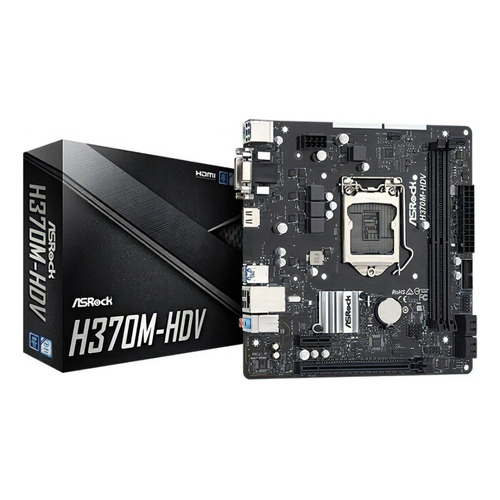 Mb Asrock H370m-hdv Ddr4 Lga 1151 Color Negro