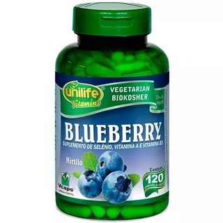 Blueberry Mirtilo Antioxidante Unilife - 120 Cápsulas 550mg 