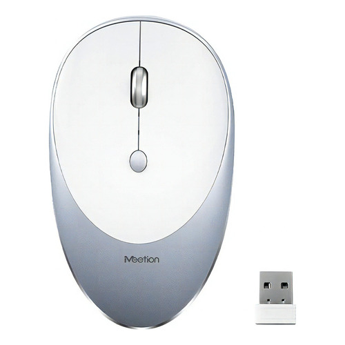 Mouse inalámbrico recargable Meetion  R600 MT-R600 blanco