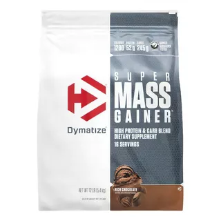 Super Mass Gainer Dymatize Ganador De Masa 12 Lb Rich Chocolate