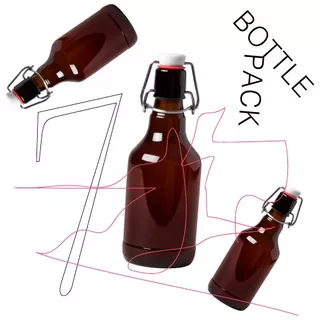 Pack Botellas Flip Top Reutilizables Kit Recreo Homebrewing