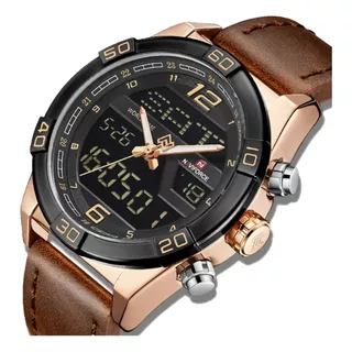 Reloj Naviforce 9128 Cuero Premiun Calendario Alarma Luz