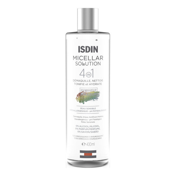 Micellar Solution 4 En 1 Isdin 400 Ml Momento De Aplicación Día/noche Tipo De Piel Todo Tipo De Piel