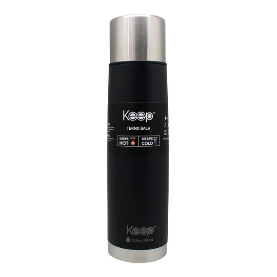 Termo Tipo Bala Rubber Acero Inoxidable Keep 500ml