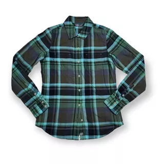 Camisa De Mujer The North Face Talla Chica Verde Gris Azul