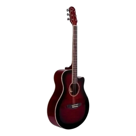 Guitarra acústica Parquer Custom GAC109MC para diestros roja laca