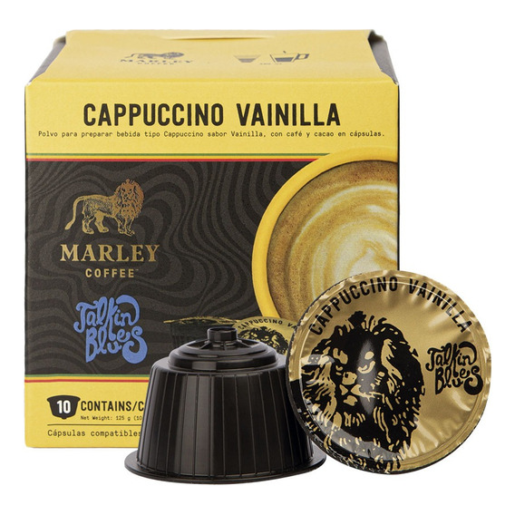 Cápsulas Marley Coffee Capuccino Vainilla 10 Un.