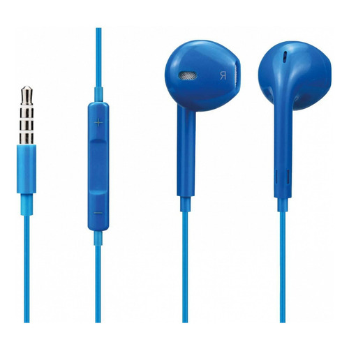 Auriculares Celular In Ear Con Microfono Cable Manos Libres NETMAK NM-UR70 Color Azul