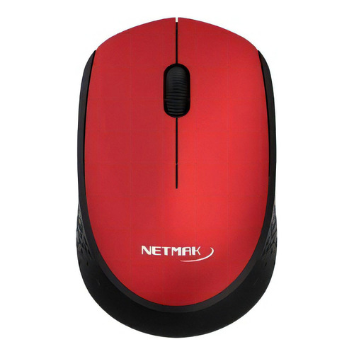 Mouse Inalámbrico Usb Netmak M680 1200dpi Pc Notebook Rojo