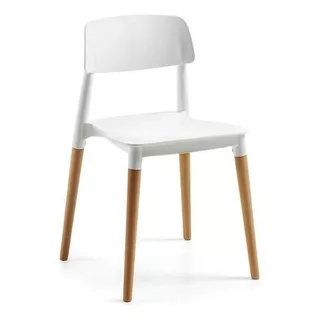 Silla De Comedor Milan Novara Diseño Nordico Moderno Madera Cantidad De Sillas Por Set 1 Color De La Estructura De La Silla Blanco