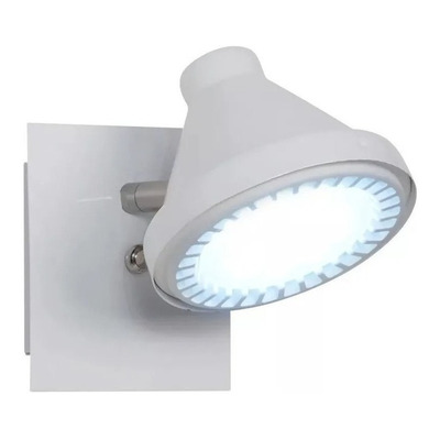 Aplique 1 Luz Spot Movil Conico Ar111 Apto Led Oslo Blanco