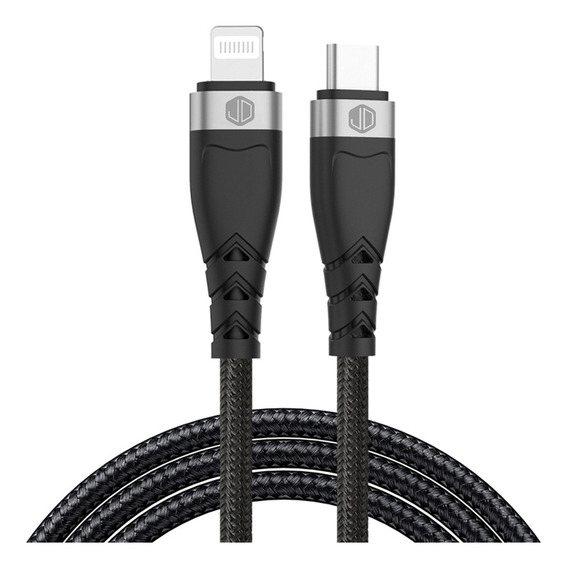 Cable Datos Jd D-30 Usb C Compatible iPhone Carga Rápida Color Negro