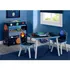 Mesa De Madera Infantil Con Dos Sillas Espacio Planetas Color Multicolor