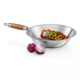 Sarten , Wok De Acero Inoxidable  . Golden Art 503007