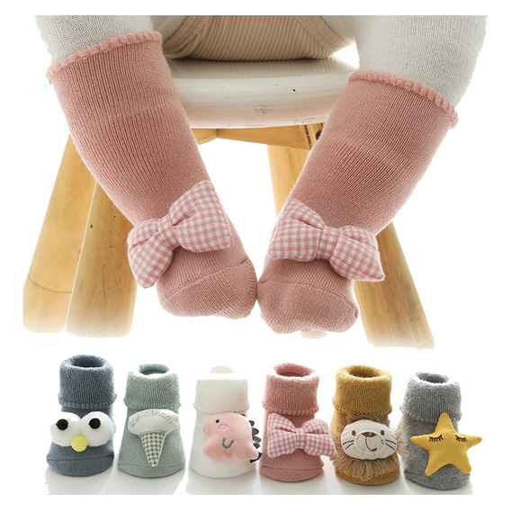 Calcetines Antideslizantes Bebé Lindo Peluche 2 Pares