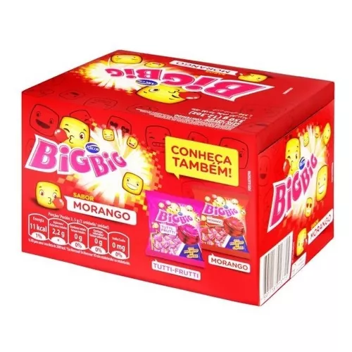 Chiclete Bigbig Morango 315g Arcor  Compre na Mercadoce - Mercadoce -  Doces, Confeitaria e Embalagem