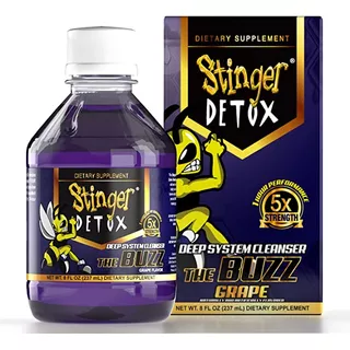 Stinger Detox Buzz 5x Bebida Extra Fuerte - Sabor A Uva - 8