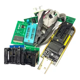 Kit Programador Usb Ch341 Pinza Adapt 1,8v Zoc 150mil 200mil