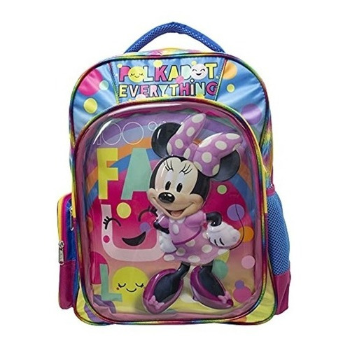 Mochila Grande Escolar Primaria Minnie Mouse Ruz Disney Mimi