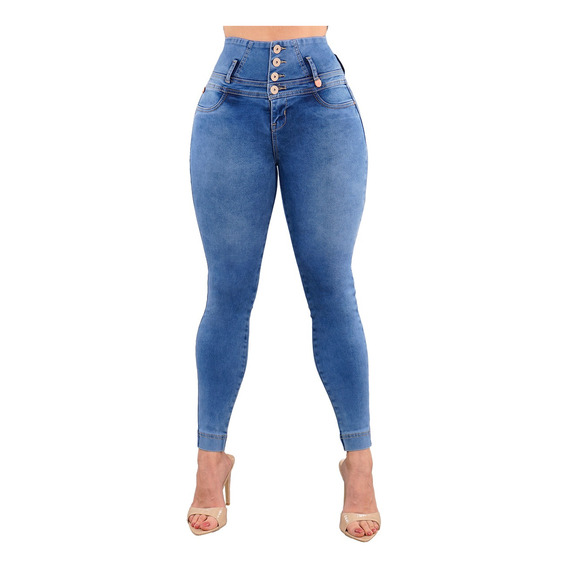  Jeans Dama Pantalones  Mujer Cintura Levanta Pompa Premium