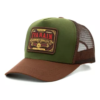 Gorra Gabardina Wild Retro Trucker Marron Verde Eva Rain®