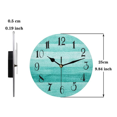 Reloj De Pared, 9.5 Pulgadas, Silencioso, Sin Tictac, C...