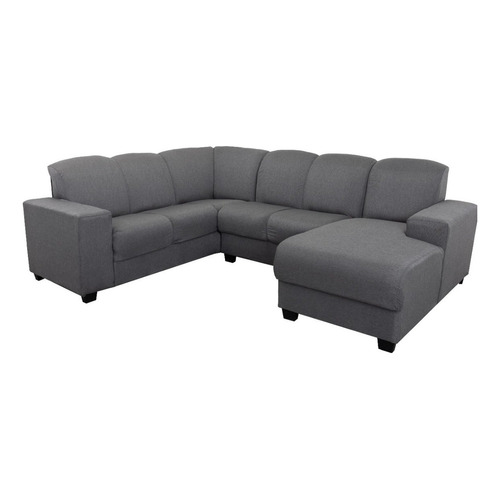 Sofa Esquinero Sillon Juego De Living Leblon Marron Color Gris