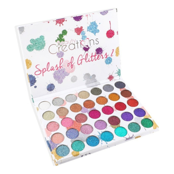 Paleta Splash Of Glitters 2 Beauty Creations 35 Colores Sombra Variados