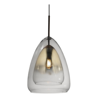 Lampara Colgante Techo Ademia Moderna Vidrio Doble Living
