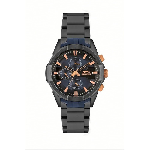 Reloj Hombre Slazenger Sl-9-6249-2-04 /relojería Violeta Color de la correa Negro