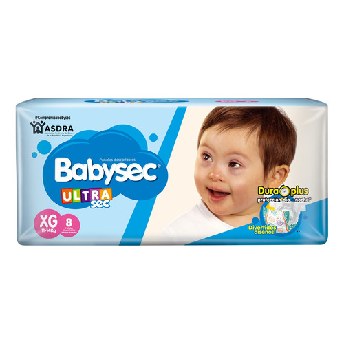 Pañales Babysec Ultrasec Estandar Pack  XG