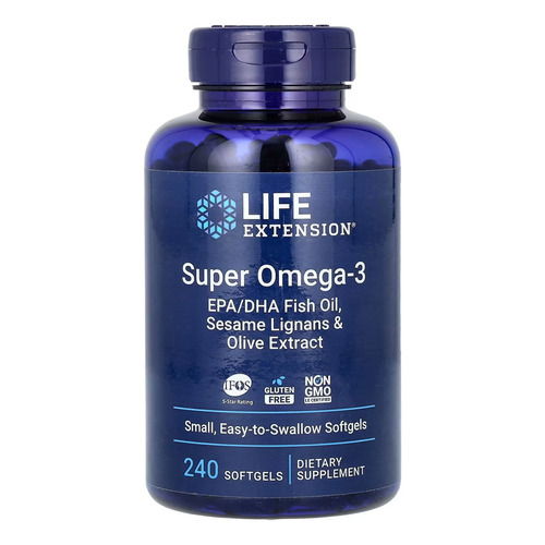 Life Extension Super Omega-3, 240 Softcaps Sfn Sabor Sin sabor