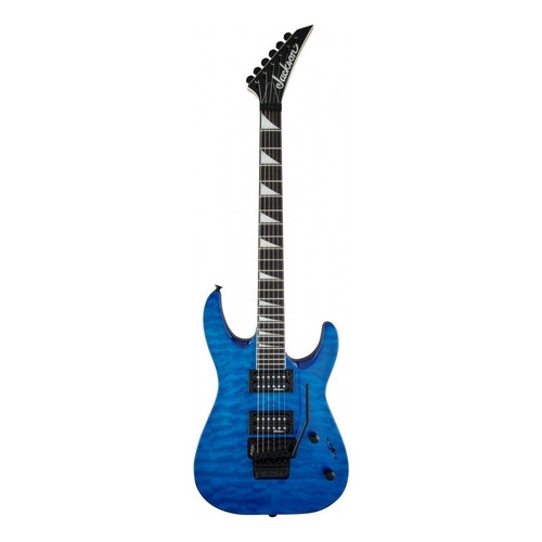 Guitarra eléctrica Jackson JS Series JS32 DKA dinky de álamo transparent blue brillante con diapasón de amaranto